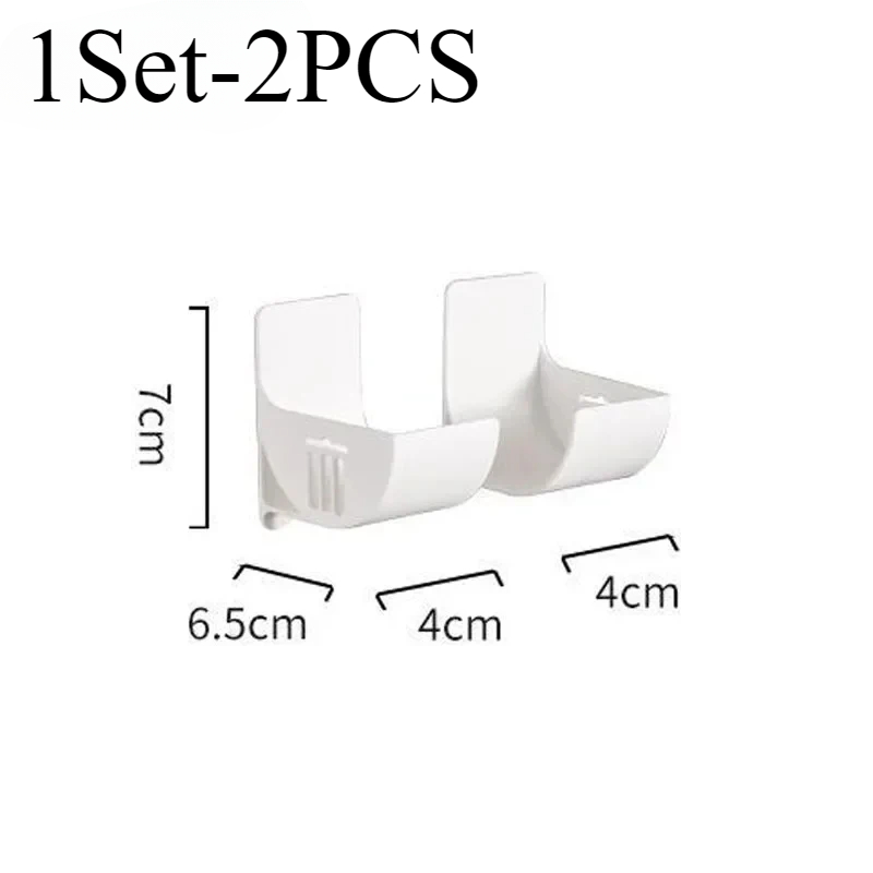 16PCSWall Mounted Non-Punch Storage Tray Kitchen Shelf Plastic Wrap Garbage Bag Refrigerator Side Bathroom Bedroom Storage Shelf