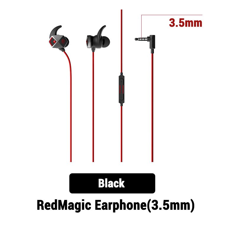 100% Originele Nubia Redmagic Gaming Oortelefoon Type-C Oordopjes 3.5Mm Koptelefoon Nubia Headset Voor Redmagic 5S 5G: 3.5mm Game Earphone