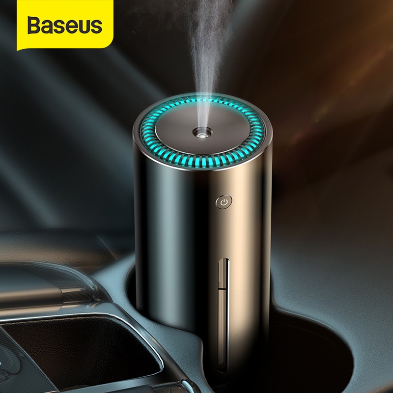 Baseus Luchtbevochtiger Voor Car Home Office Usb Ultrasone Luchtbevochtiger Metalen Luchtbevochtiger Nachtlampje Draagbare Smart Humidificador
