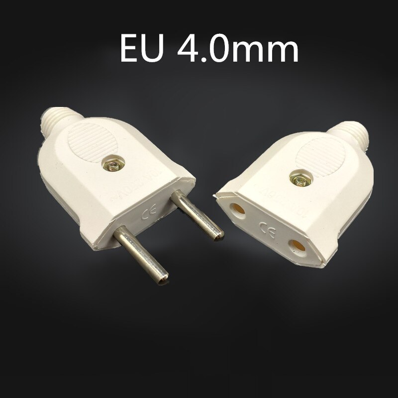 EU 2 spillo AC alimentazione elettrica spina ricaricabile maschio femmina presa adattatore adattatore cavo prolunga connettore staccabile