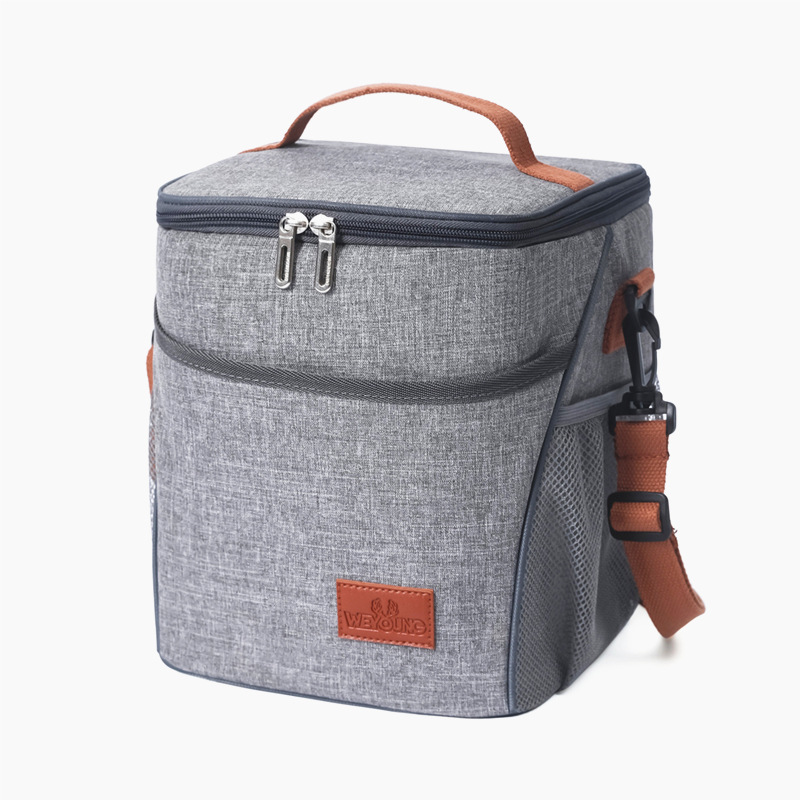 10L Heat preservation Refrigeration Bag Waterproof Foil Picnic Office Student Portable Thermal Camping Lunch Bag Dinner Ice Box: GRAY