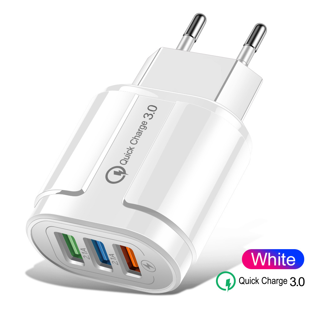 QC 3,0 USB Ladegerät Schnell Ladung 3,0 4,0 Für Telefon USB Adapter für iPhone Tablet Tragbare Wand Handy Ladegerät schnelle Ladegerät: White EU