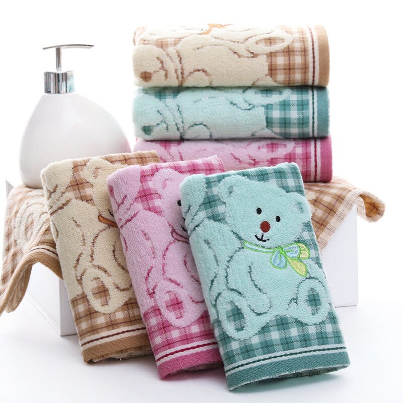 Cotton Baby Towel Cute Cartoon Baby Face Towel Soft Double Baby Gauze Towel