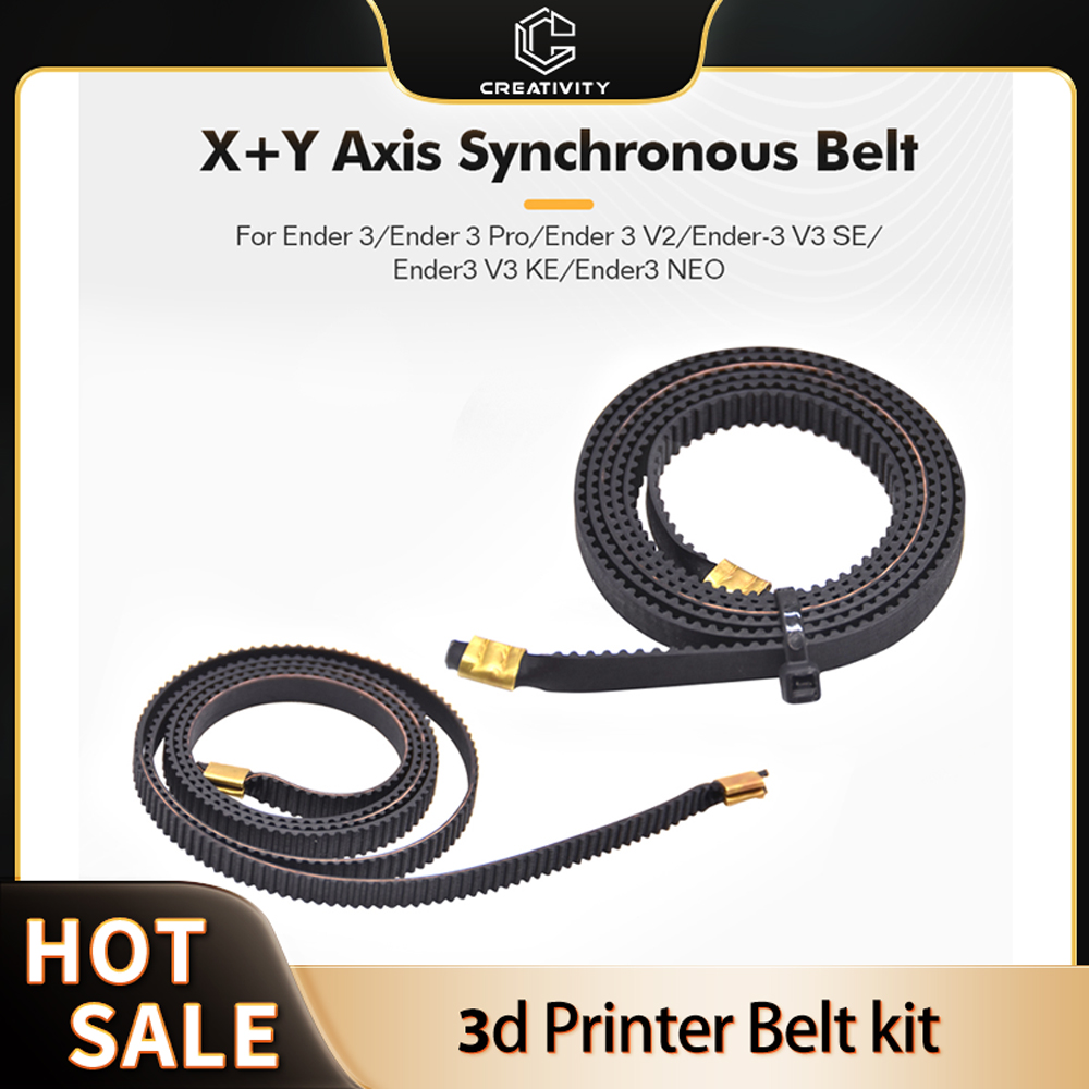 Ender 3/5/pro/5S/V2/Pro/S1/CR6 SE/Ender-3 V3 SE/Ender3 V3 KE/Ender3 NEO pièces d'imprimante 3D axe X + Y courroie de synchronisation ouverte en caoutchouc