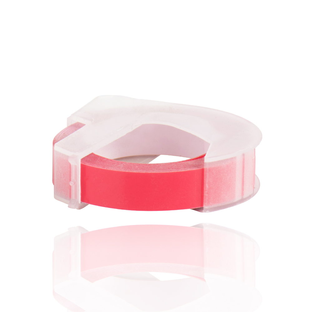 Cidy 3 ruller 9mm *3m dymo 3d plastik pink farve prægebånd til prægning af etiketmaskiner dymo 1011 1610 12965 motex  e101