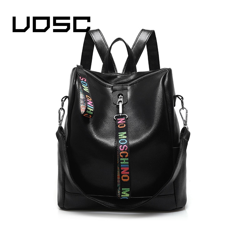 UOSC Frauen 100% PU Leder Rucksack Jugend Rucksäcke Für Teenager Mädchen Weibliche Schule Schulter Tasche Bagpack