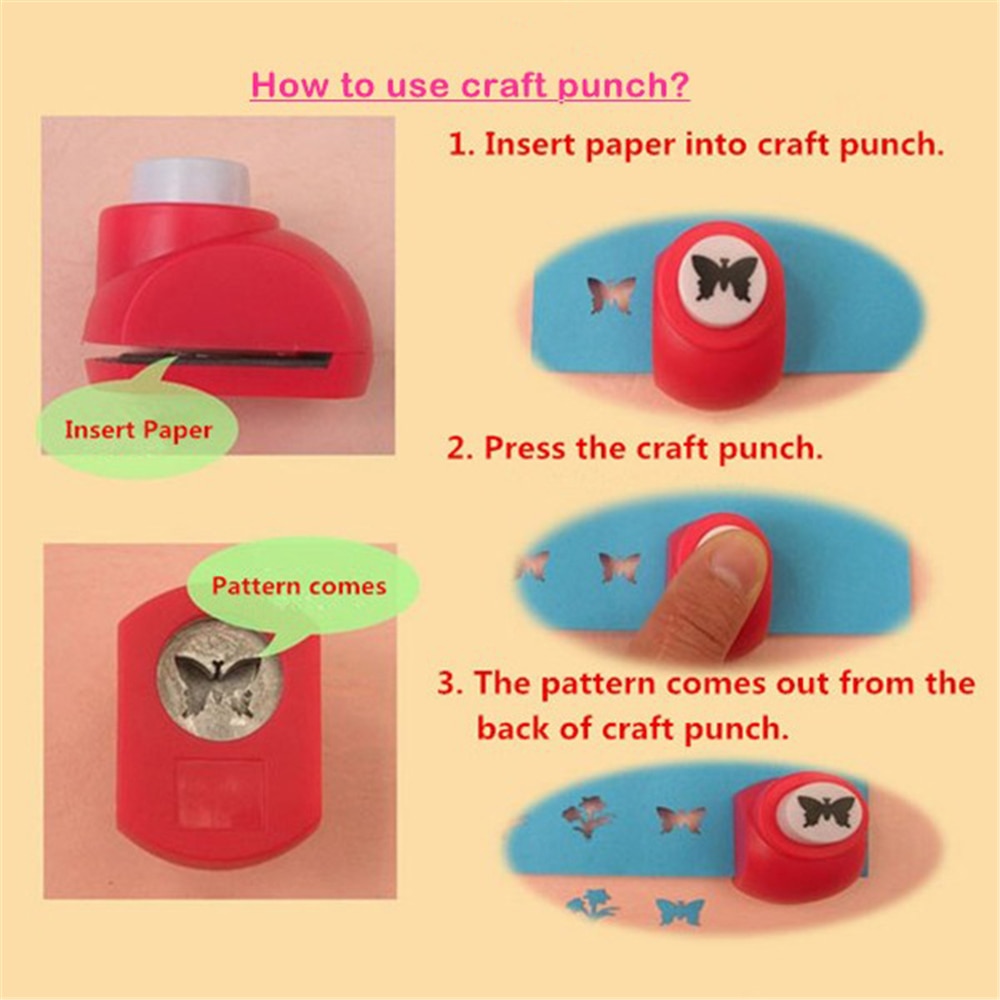 Mini DIY Stationery Kid Xmas Hand Press Album Paper Craft Punch Embosser Tree