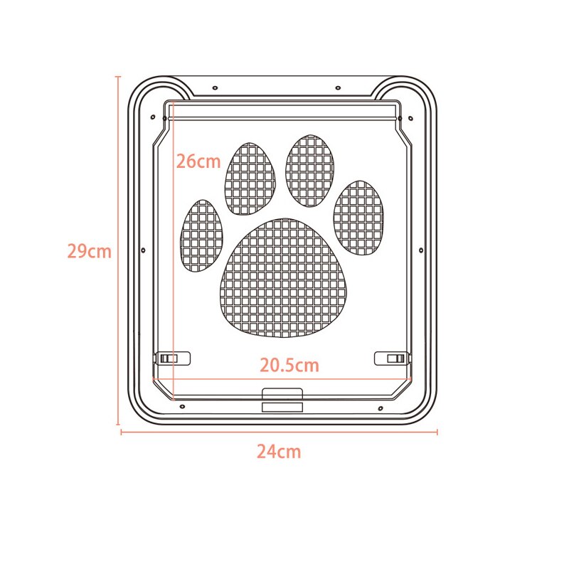 Cat Flap Door Lockable Plastic Pet Screen Door For Cats Dogs Safety Magnetic Puppy Window Gate Cat Fence Door Pet Accessories