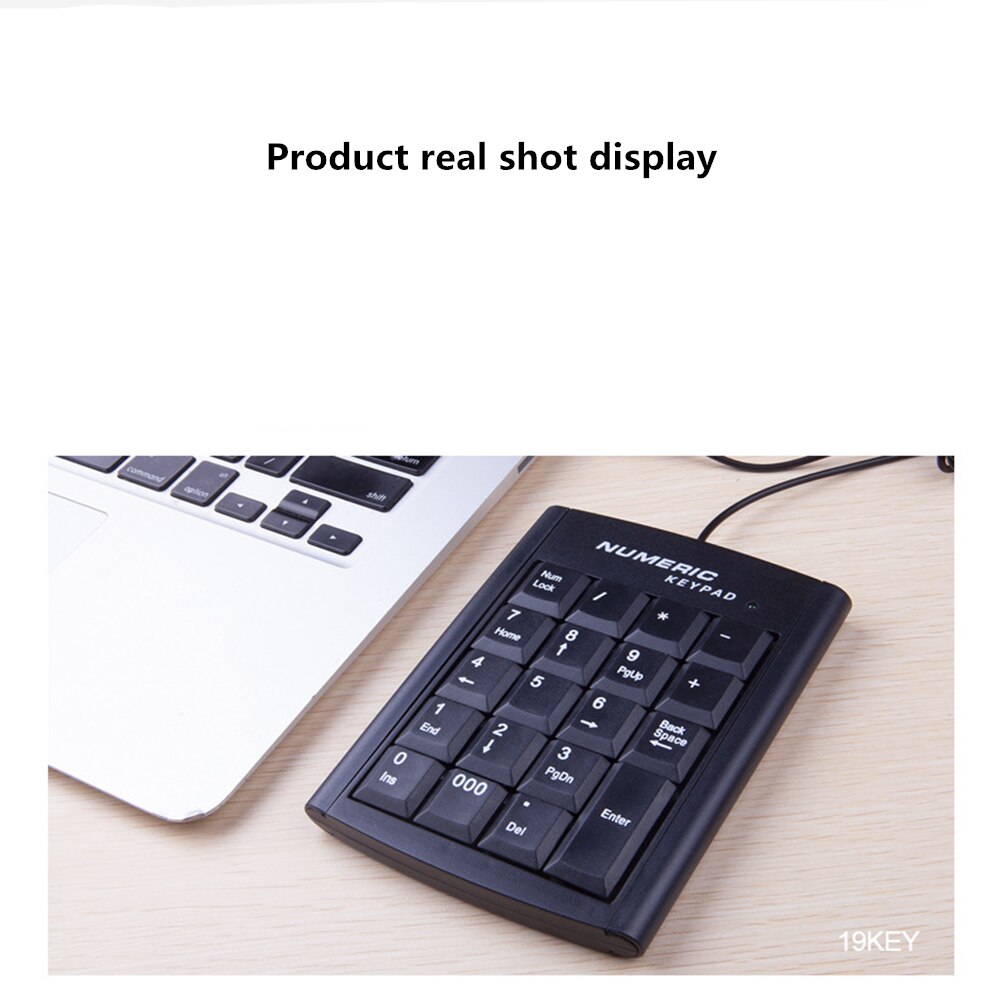 USB Numeric Keypad Wire Numpad Digital 19 Key Mini Keyboard For PC Laptop Notebook Tablets Accounting Number Pad Bank Stocks