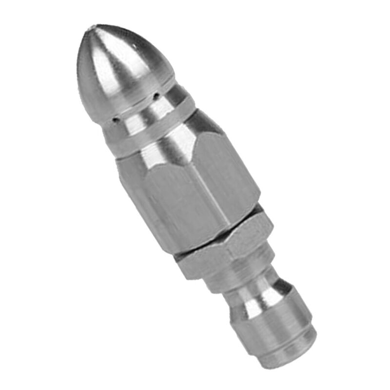 1/4 tommer højtryksrenser af rustfrit stål afløb kloak rensning pipe jetter spray quick plug afløbsslange dyse tilbage slidstyrke