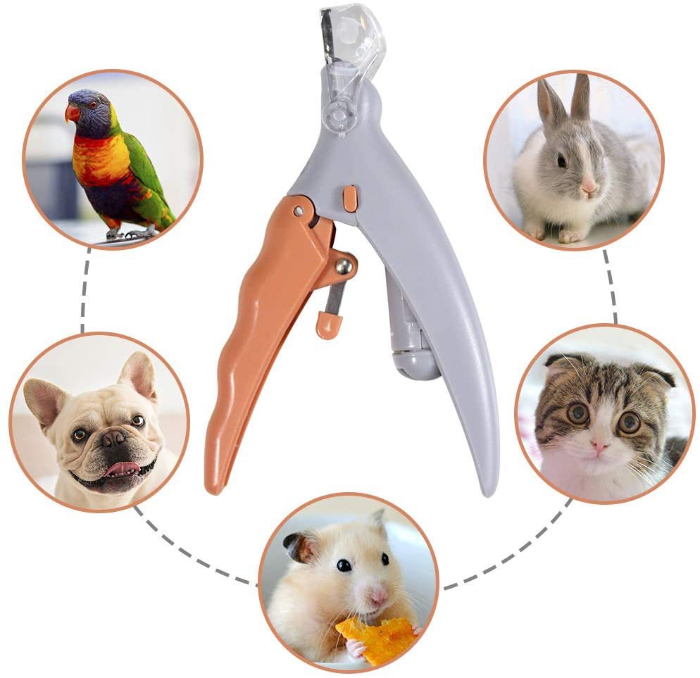 1 Stück beleuchteter LED-Nagelknipser für Hunde und Katzen – sicheres und präzises Trimmen – bequemer Griff für sterben Pflege