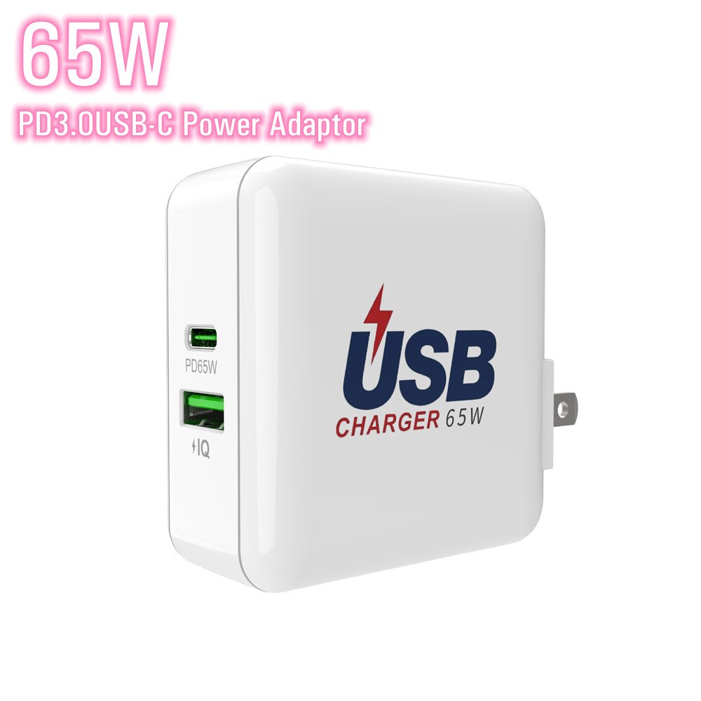 65W USB C caricabatterie rapido QC 3.0 tipo C PD 65W adattatore Desktop USB per Macbook Pro iPhone Xiaomi adattatore di alimentazione Tablet Laptop