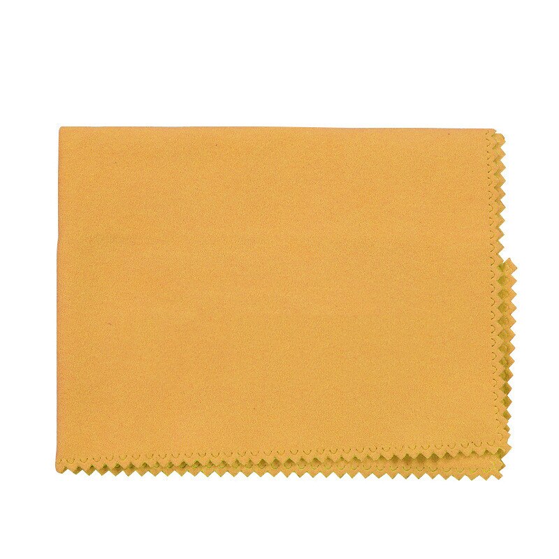 Paño de limpieza para instrumentos musicales, toalla de limpieza para guitarra, bajo y Piano, paño de algodón suave para el cuidado de los instrumentos musicales: Yellow / 15x18cm