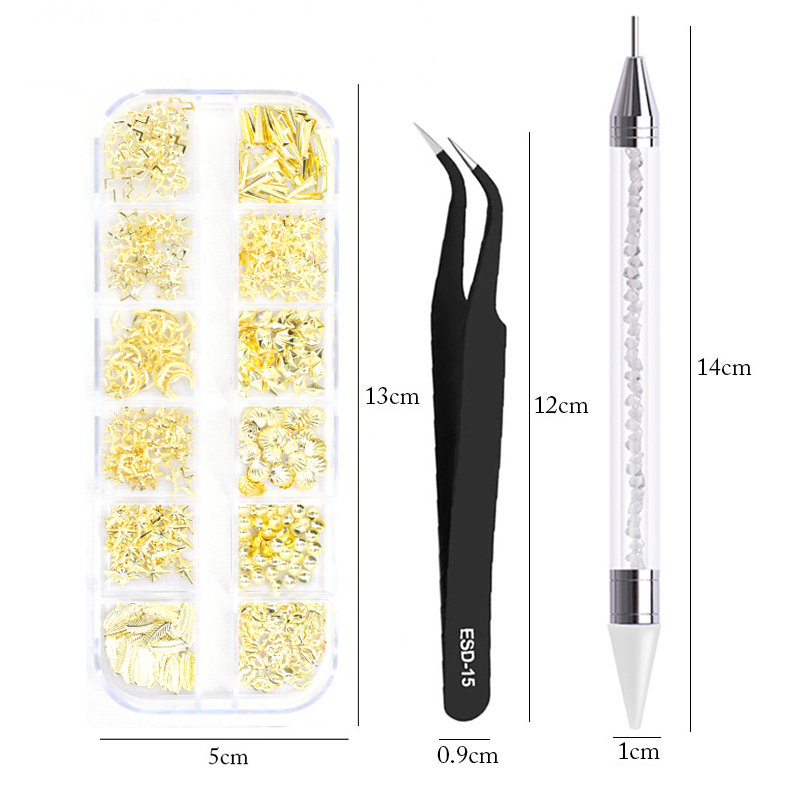 nail art accesoires ongle decoration strass ongle Strass multi-tailles 3D cristal, 3 pièces/ensemble, accessoires pour Nail Art, décorations à faire soi-même, paillettes cristal Rivet gemme 3D, fournitures pour ongles: Noir avec blanc
