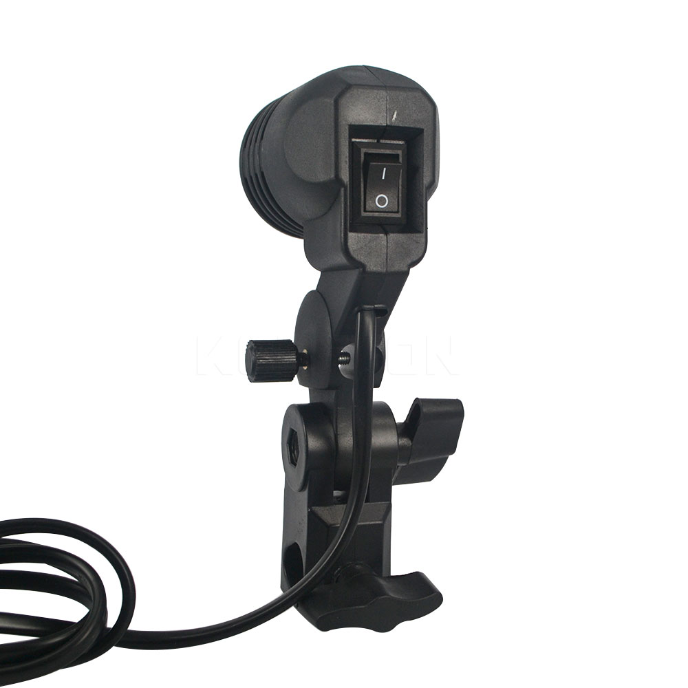 E27 Flash Umbrella Bracket Studio Photography Single Head Photo Lighting Bulb Holder for Photography studio