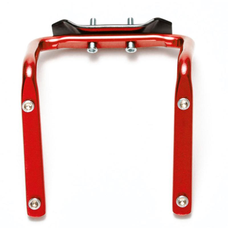 Vélo bouteille d'eau Cage VTT selle arrière Double porte-porte-bidon en aluminium siège support adaptateur équipement accessoires: Rouge