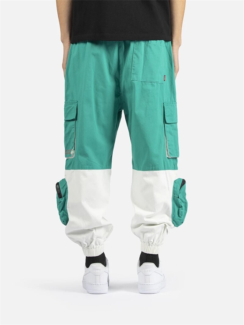 Pantalon droit rétro de Style coréen pour hommes, décontracté, ample, couleur verte sauvage, pour outillage, automne M-XXXL: green / XXXL