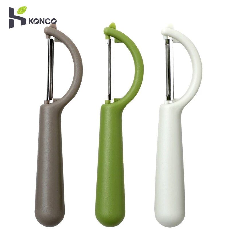 Pelapatate KONCO ultra affilato per frutta e verdura, pelapatate Julienne per patate con impugnatura ergonomica in silicone, gadget da cucina