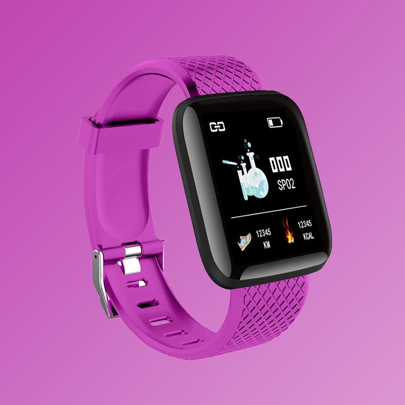 Smart Sport Horloge Mannen Horloges Digitale Led Elektronische Horloge Voor Mannen Klok Mannelijke Horloge Vrouwen Kids Uur Hodinky Relogio: Paars