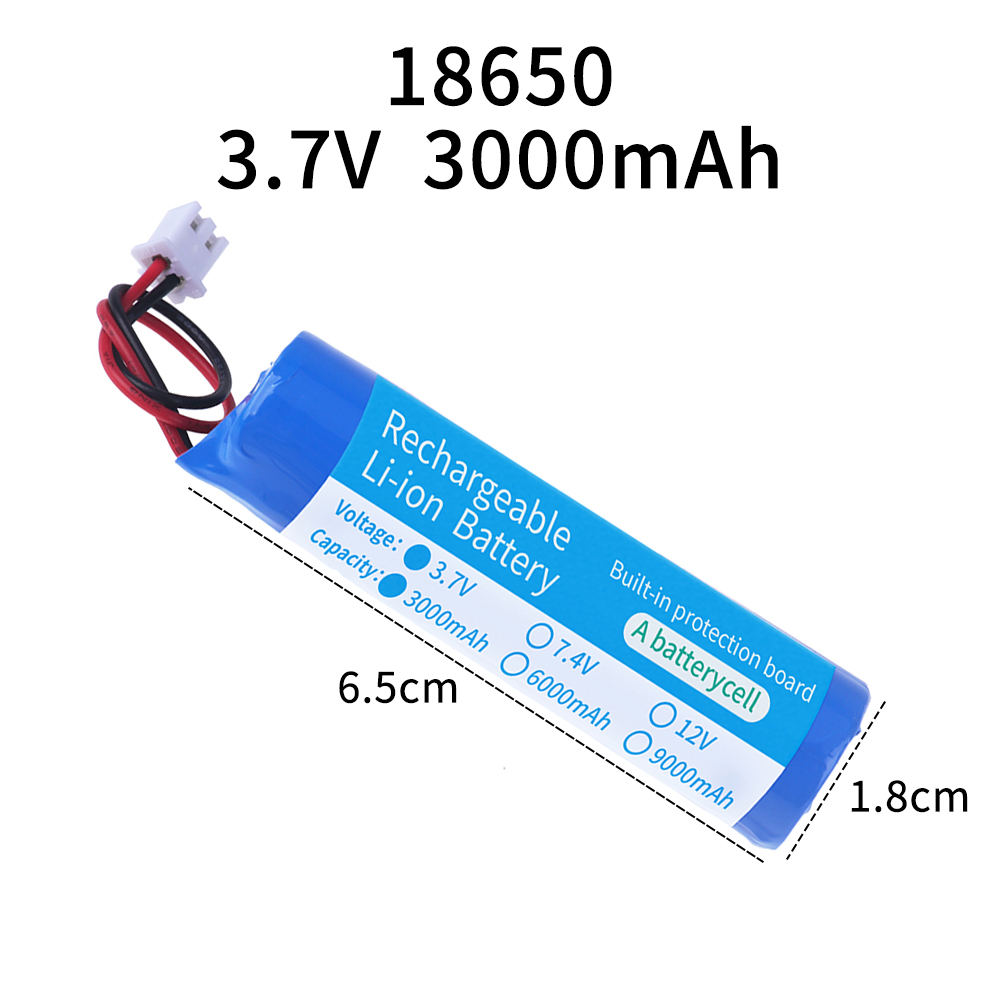 3.7V Lithium Battery Pack 18650 3000mAh 6000mAh 9000mAh 12000mAh for Fishing LED Light Bluetooth Speaker Emergency DIY batteries: PURPLE