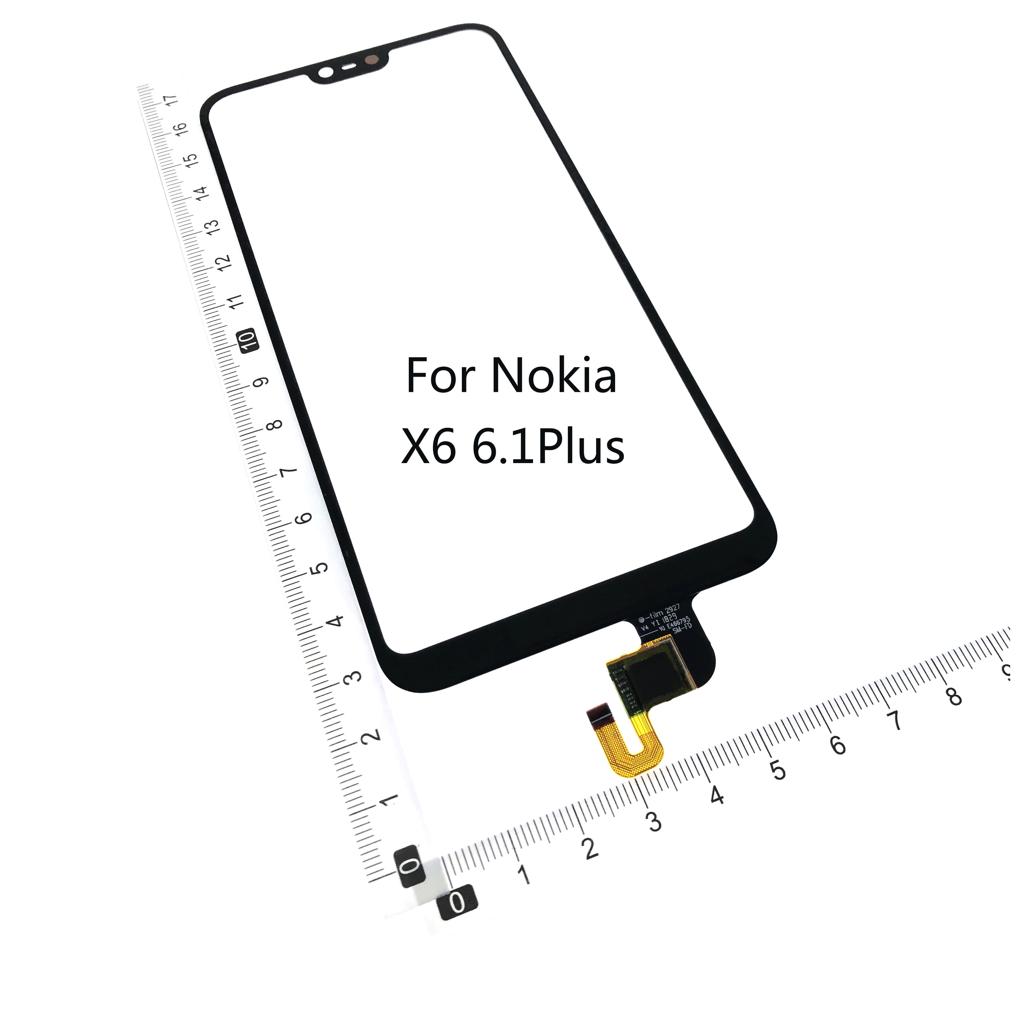 Para nokia 2.2 3.2 4.2 7.1 x6 6.1 plus para nokia 1 n1 telefone tela de toque digitador do painel vidro toque sensor montagem peças: For Nokia X6 6.1Plus