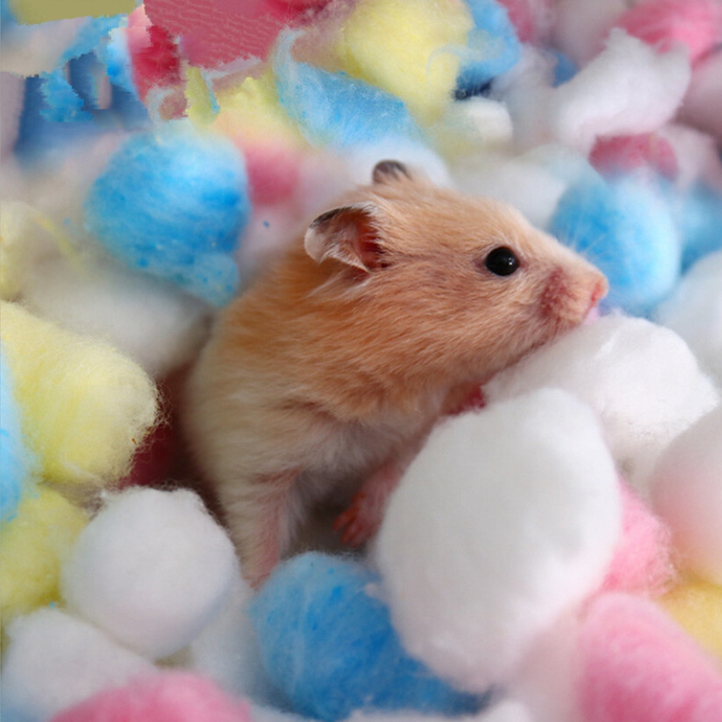 50 stk. /100 stk. hamster bomuldskugler vinter varm hamster nestemateriale farverige søde minikugler små tilbehør til kæledyrsbur
