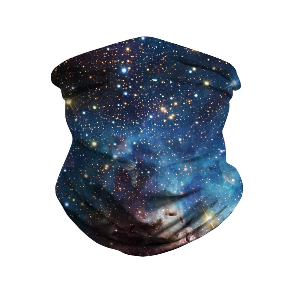 3d galaxtryck seamle balaclava halsduk hals varmare hals gaiter halv ansikte täcka huvud bandanas sköld huvudband huvudbonader män kvinnor: Grön