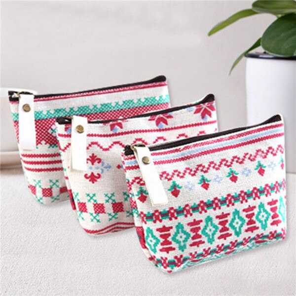 Iskybob Vijf Kleuren Mini Purse Pouch Voor Unisex Canvas Kleine Rits Coin Key Card Houder Portemonnee: B