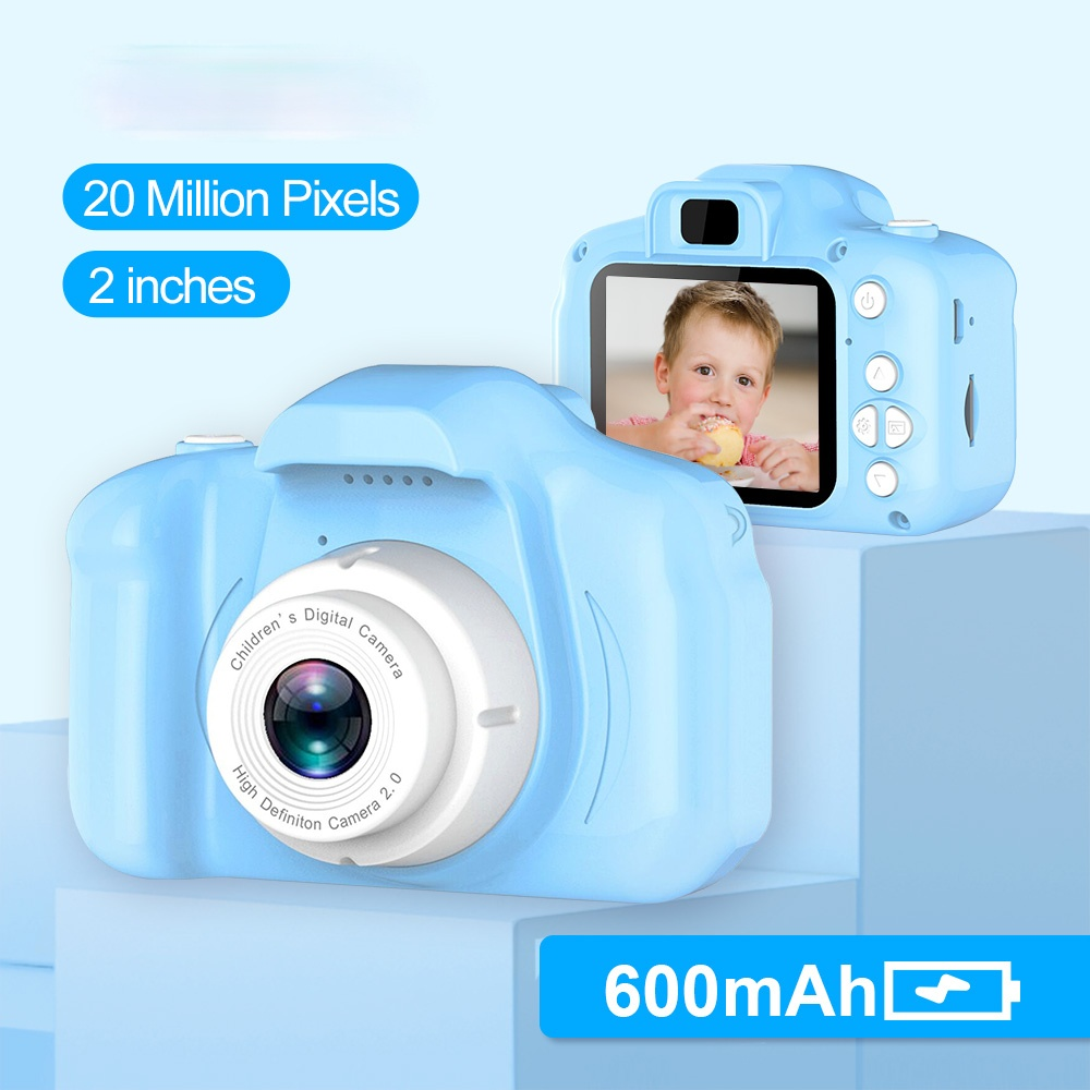 Macchina fotografica del giocattolo macchina fotografica dei bambini macchina fotografica digitale dei bambini per i bambini videocamera HD 1080P giocattolo per i bambini regalo di compleanno per i ragazzi delle ragazze: Blue- / With 16GB SD card