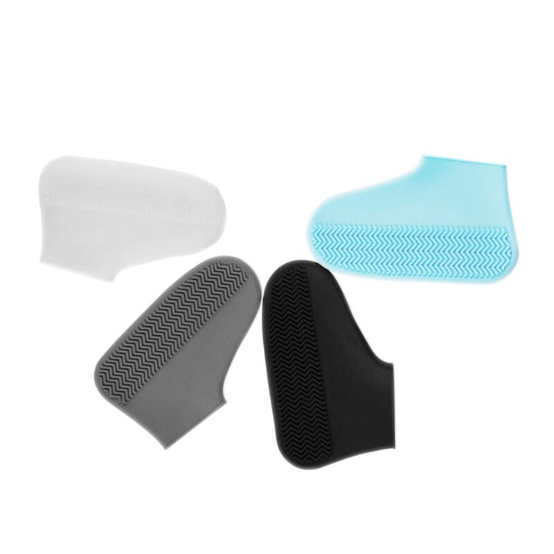 Silicone Rain Boots Cover Waterproof Cotton Pad Non-Slip Wear-Resistant Outdoor Pocket Shoe Cover