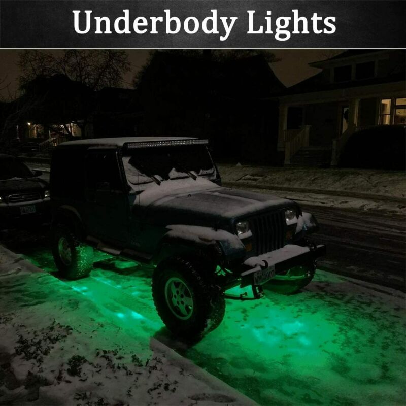 6X Led Rock Lights​ Green 9LED Rock Light IP67 Waterproof