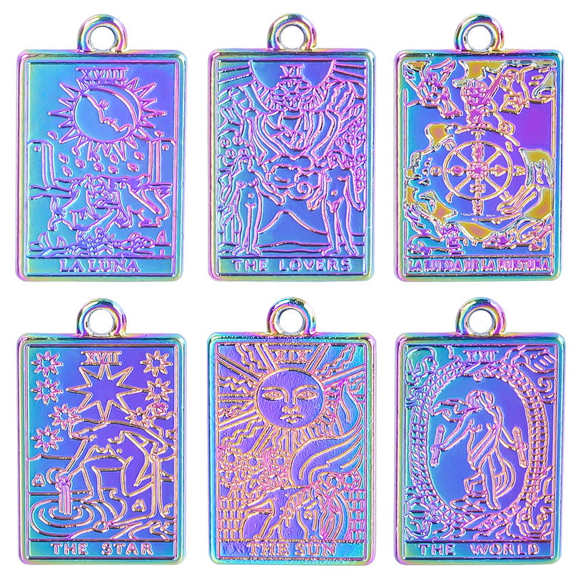 10pcs/lot Gold Plated Tarot Accessories DIY Bulk Alloy Pendant Charm for Jewelry Making Necklace Earrings DIY Material: Antique Gold Plated