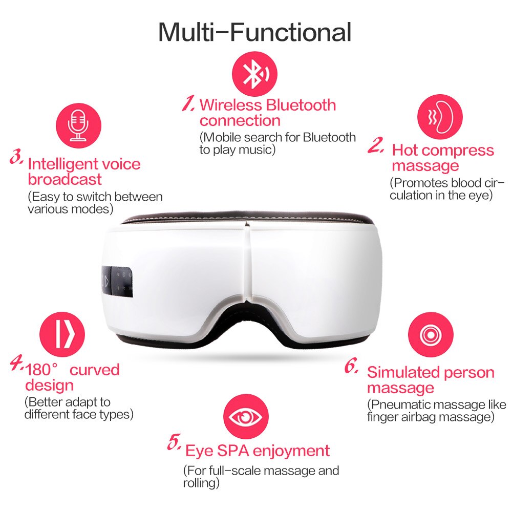 Clever 4D Auge Massagegerät für Augen Falten Elektrische Augen Pflege tragbar Vibration Augen Massage Gläser Müdigkeit Anti Augenringe