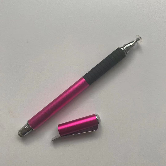 2 in 1 Precision Series Disc Stylus Drawing Touch Pen with 2 Replaceable Disc Tips and 1 Fiber Tip for All Touch Screen Devices: Rose