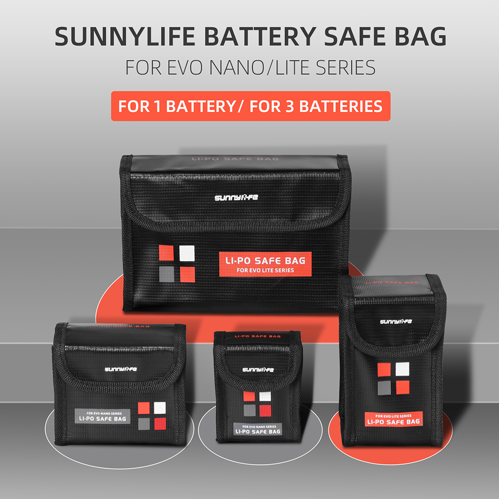 Lithium Battery Safe Bag For EVO Nano/Lite Series Protective Case Storage Bag Explosion-proof Transport Safety Protector Cover