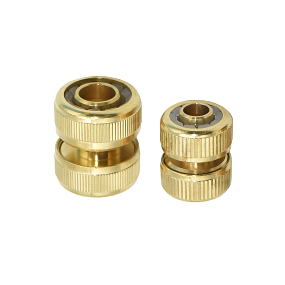 1/2 3/4 5/8 1" Thread Hose Quick Connector Brass Garden Watering Fittings Drip Irrigation Copper Hose Quick Coupler