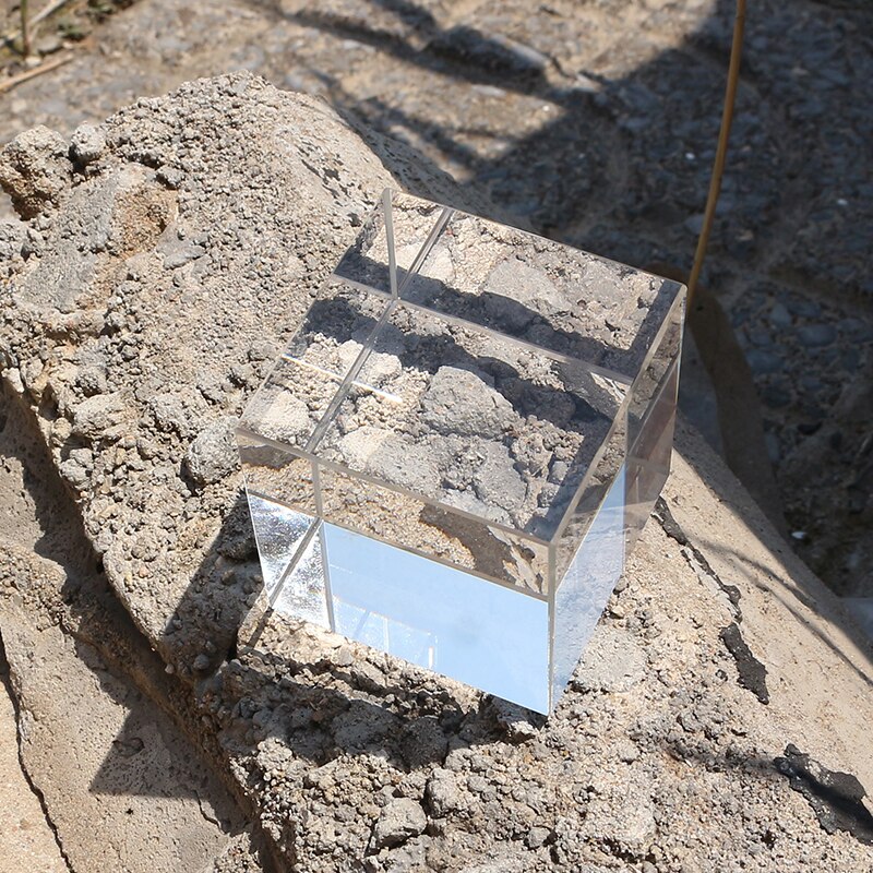 Kube prisme  k9 optisk glass 4 x 4 x 4cm heksahedron prisme for fotografi dekorasjoner vitenskapelig eksperimentelt instrument