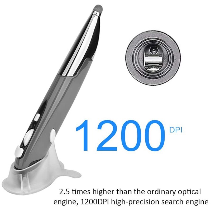 -Wireless Pen Mouse Digital Optical Pen Mouse 2.4G Touch-Pen Mouse 1600DPI with Stylus Handwriting Ergonomic Mice for PC