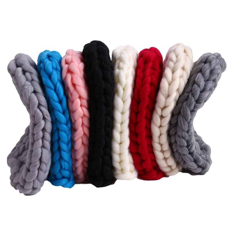 Women Winter Knitted Beanies Hat Thick Soft Warm Coarse Large Knitted Solid Hat Female Ice Ski Bonnet Hat