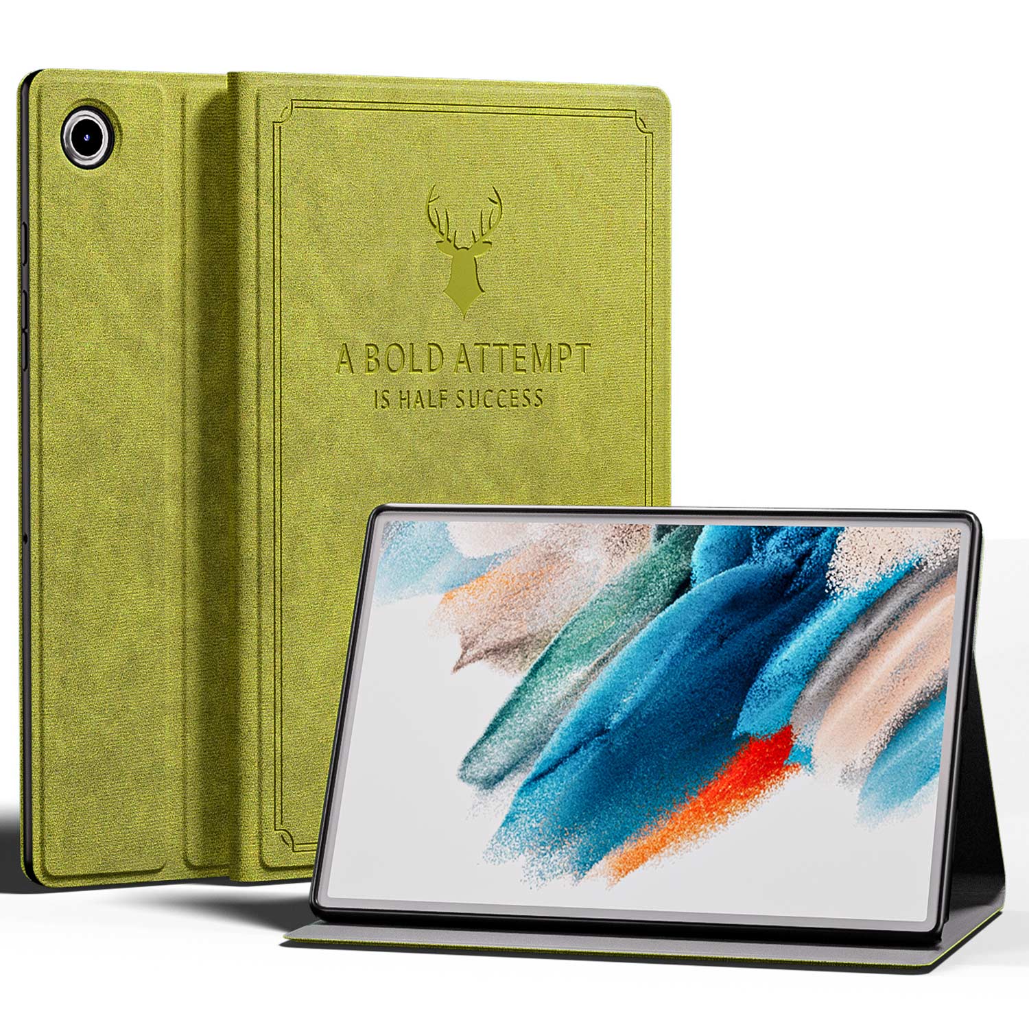 Case For Samsung Galaxy Tab A8 Tablet Cover for Samsung Tab A8 10.5 SM-X200/SM-X205 Flip Folio Stand Protection Case: Green