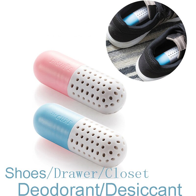 2 stks/set Vocht Absorber Schoenen Deodorant Capsule Vormige Droogmiddel Lade Schoenen Kamer Carbon Deodorizer Ontvochtigen Hulpmiddel Levert