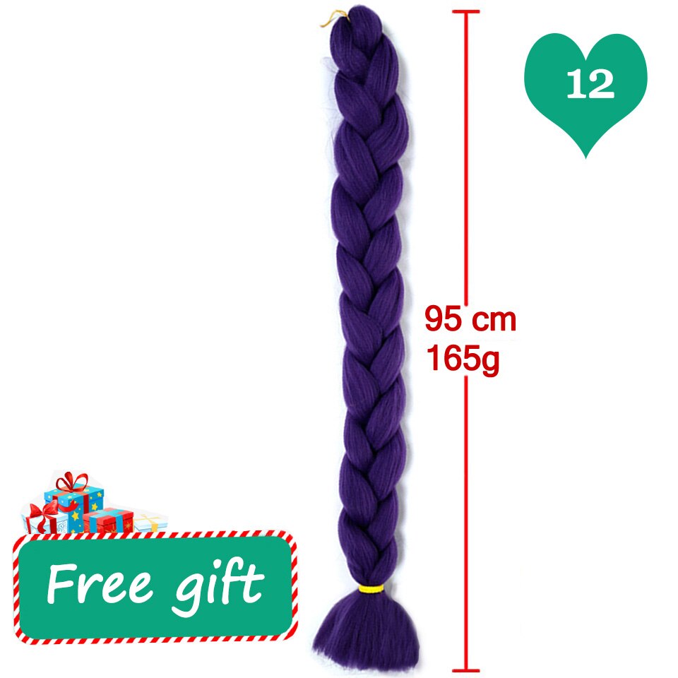 MEIFAN – tresses synthétiques longues, mèches Jumbo de couleur ombrée, Extension capillaire, queue de cochon africaine: 12
