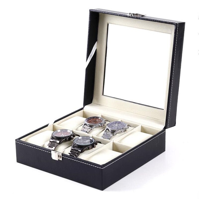 3/4/5/8 Grids Pu Lederen Horloge Doos Sieraden Display Horloge Case Houder Organizer Voor Mannen Quartz Horloge beste Cadeau