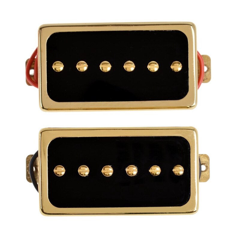 Electric Guitar LP Pickups Humbucker Double Coil Pickup Bridge Neck Set Guitar Parts Accessories Gold: Default Title