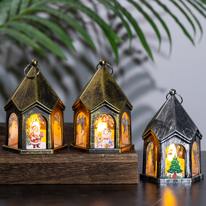 Christmas Tree Pendant Christmas Decoration Children's Luminous Retro Night Light Ornament Desktop Decoration Props