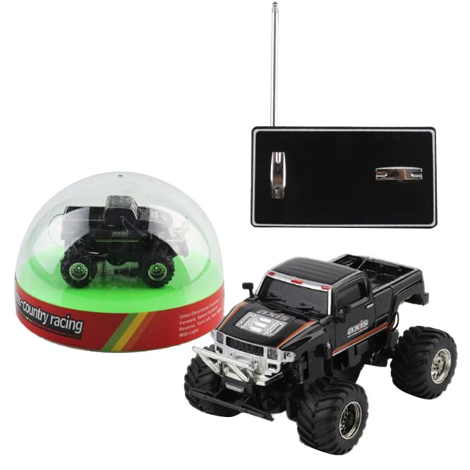 Mini lille fjernbetjening off-road køretøj børn fjernbetjening bil legetøj: Sort