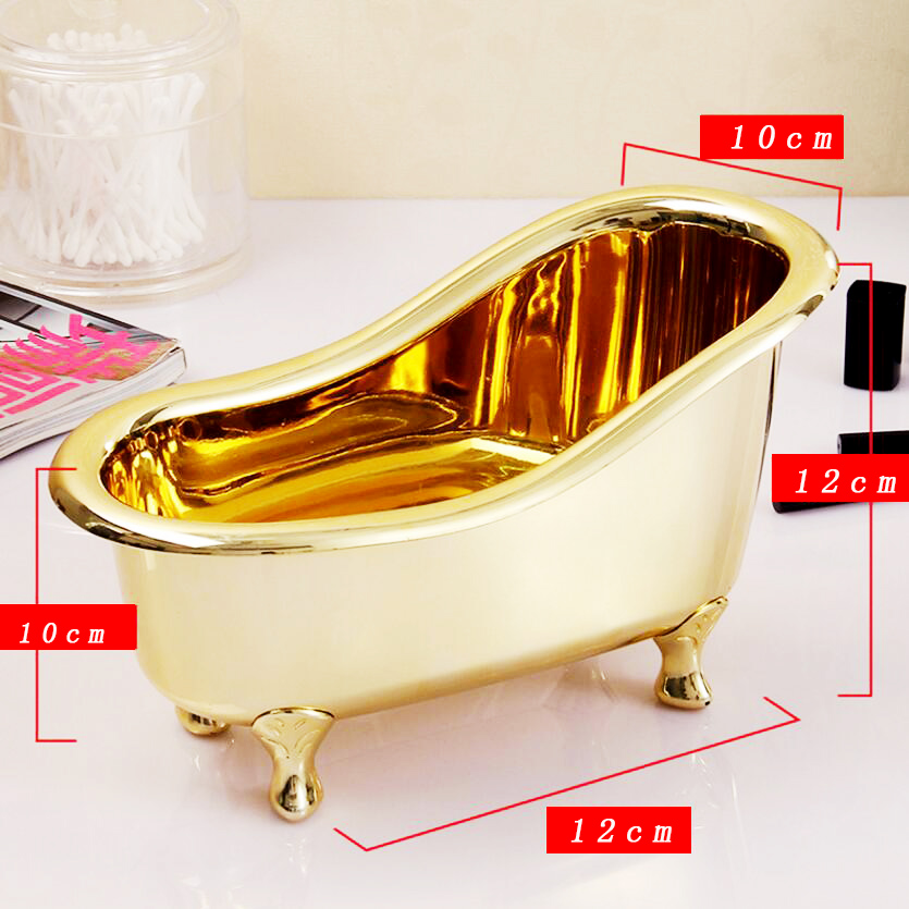 High Grade Accessories Bathroom Mini Bathtub White Soap Storage Box Toothbrush Toothpaste Induction Box Snack Storage Box D5