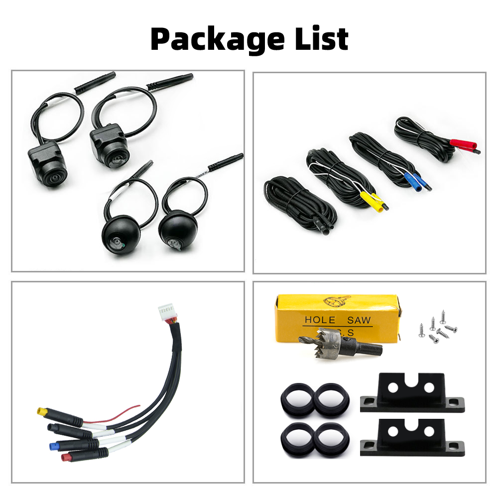 Cámara 360 para Android multimedia 360 accesorios panorámicos para coche Android Radio 360 ° Cámara Panorámica HD: Naranja