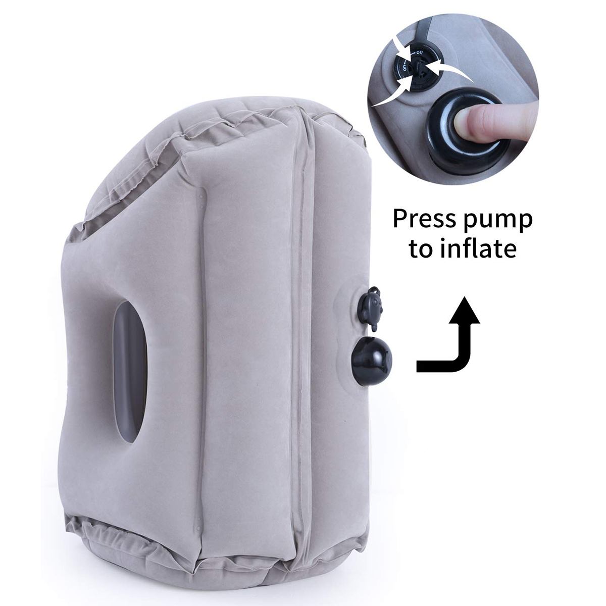 Inflatable Travel Sleeping Bag Portable Cushion Neck Pillow for Men Women Outdoor Airplane Flight Train Sleeping Easy S/M