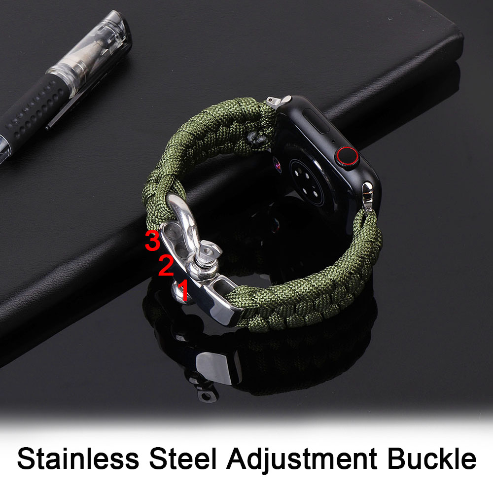 Band voor Apple Watch Band 44 mm 40 mm 45 mm 41 mm 42 mm 49 mm Nylon gevlochten buitenarmband iWatch Serie 3 4 5 SE 6 7 8 9 Ultra